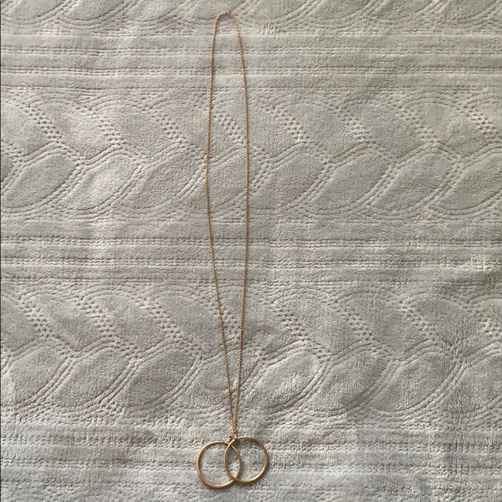 Gold Long Loop Through Necklace - Picture 4 of 4